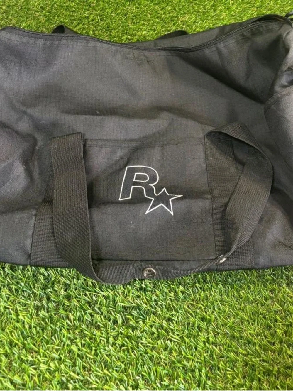 Official Rockstar Games Promotional Duffle Bag Black Yellow Lining R*